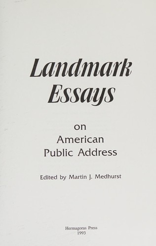 Landmark essays on American public address