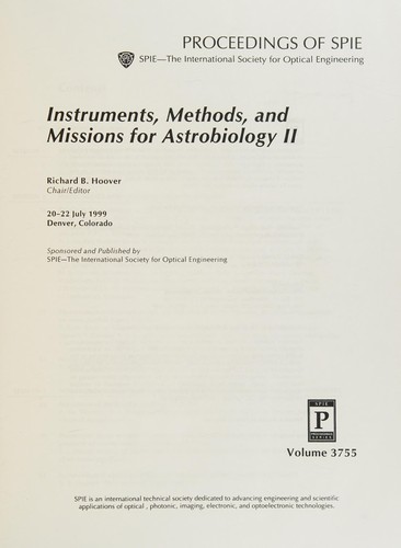Instruments, Methods, and Missions for Astrobiology II