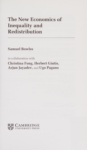 The New Economics of Inequality and Redistribution