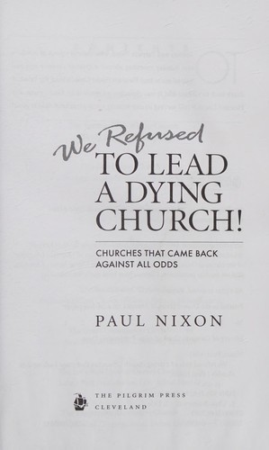 We Refused to Lead a Dying Church