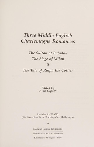 Three Middle English Charlemagne Romances