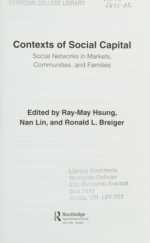Contexts of Social Capital