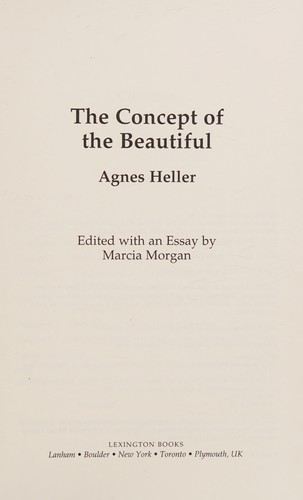 The concept of the beautiful