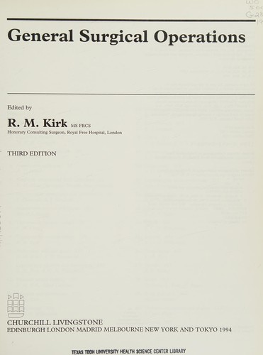 General Surgical Operations