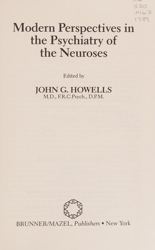 Modern perspectives in the psychiatry of the neuroses