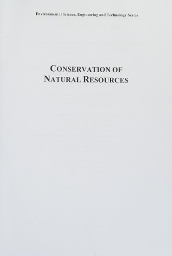 Conservation of Natural Resources