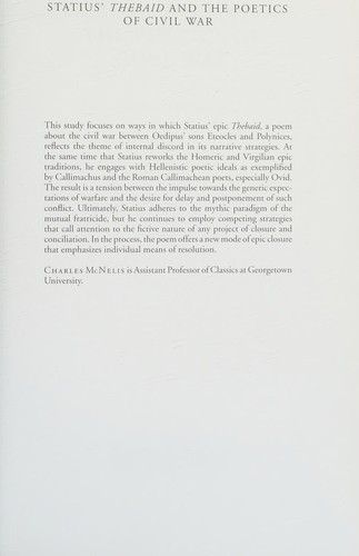 Statius' Thebaid and the Poetics of Civil War