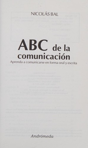 ABC de la comunicacion/ Communication ABC
