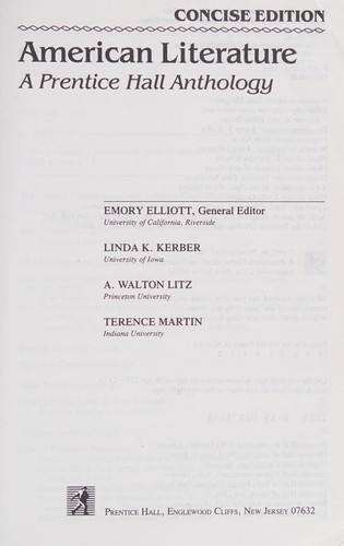 American literature, a Prentice Hall anthology--concise edition