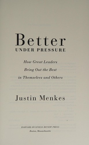 Better under pressure