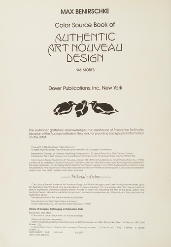 Color Source Book of Authentic Art Nouveau Design
