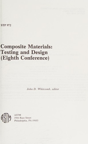 Composite materials : testing and design (eighth conference)