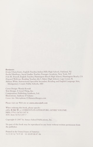 Currents in Literature (Integrated English Language Arts, Genre Volume)