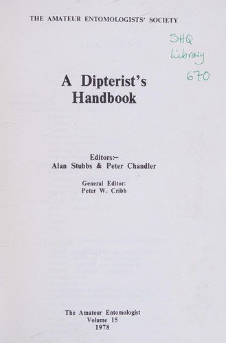 A Dipterist's Handbook