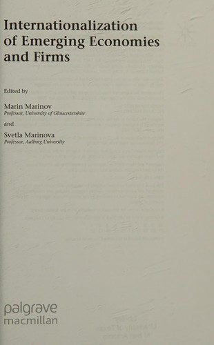 Internationalization of Emerging Economies and Firms