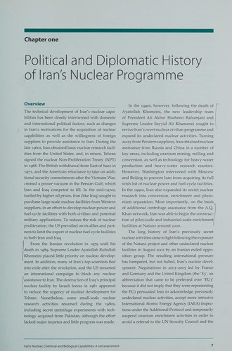 Iran's Nuclear, Chemical and Biological Capabilities