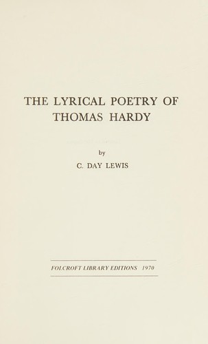 The Lyrical Poetry of Thomas Hardy