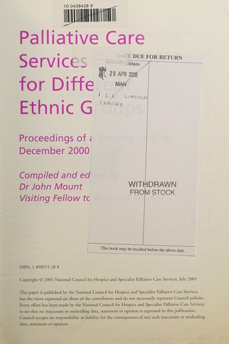 Palliative Care Services for Different Ethnic Groups