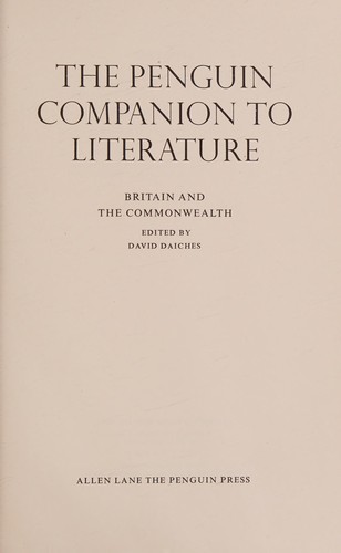 The Penguin companion to literature