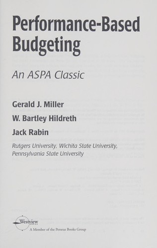 Performance-based Budgeting
