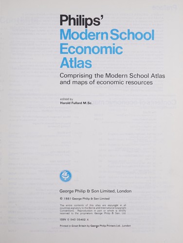 Philips' Modern School Economic Atlas