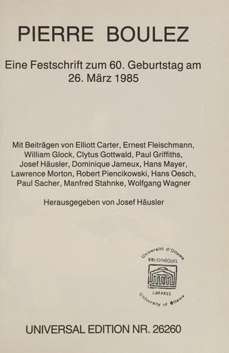 Pierre Boulez