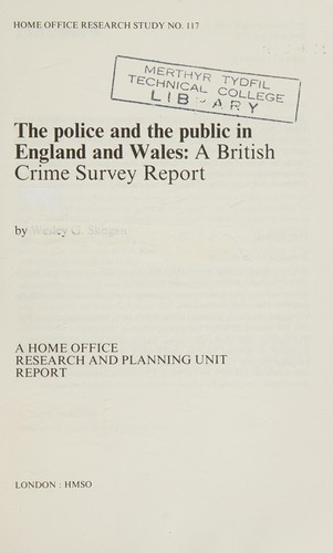The police and the public in England and Wales