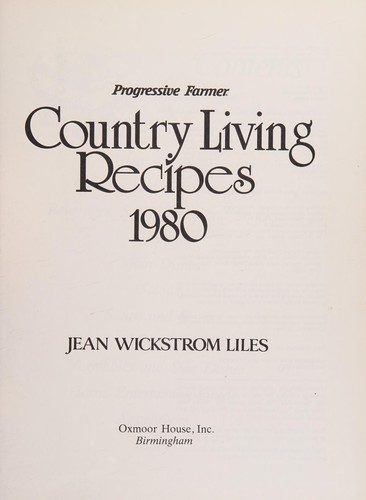 Progressive Farmer Country Living Recipes, 1980