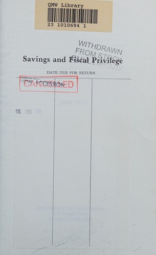 Savings and fiscal privilege