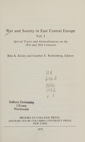 Special Topics and Generalizations on the 18th and 19th Centuries