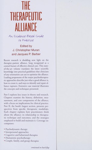 The therapeutic alliance