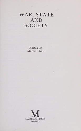 War, state, and society