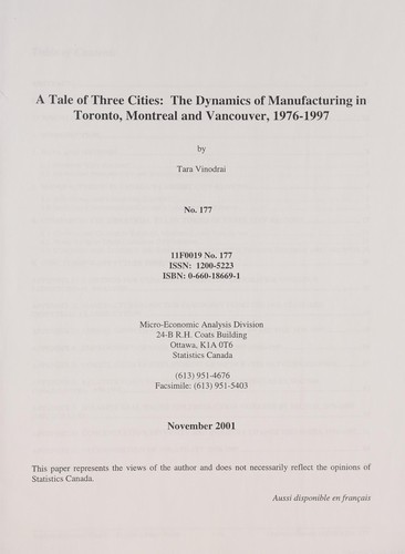A Tale of Three Cities