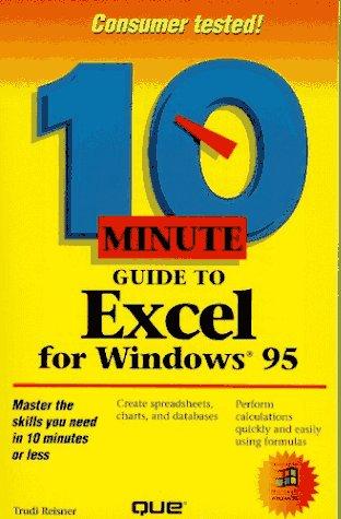 10 minute guide to Excel for Windows 95