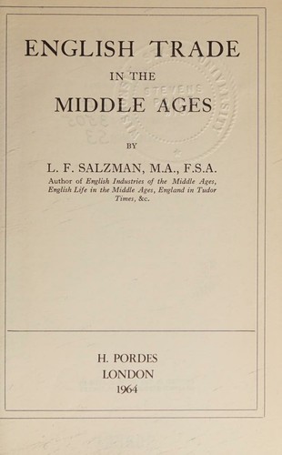 English Trade in Middle Ages