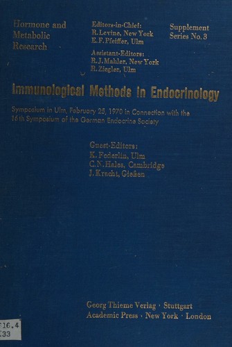 Immunological Methods in Endocrinology
