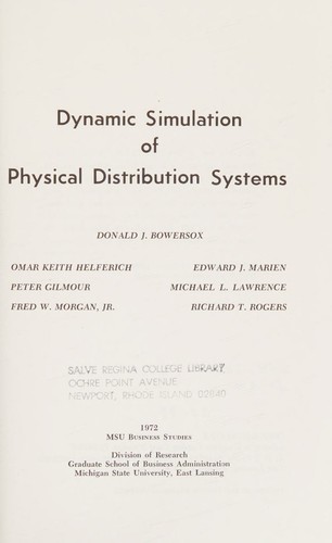 Dynamic simulation of physical distribution systems