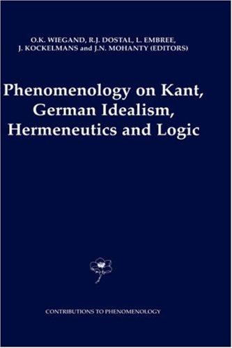 Phenomenology on Kant, German idealism, hermeneutics and logic