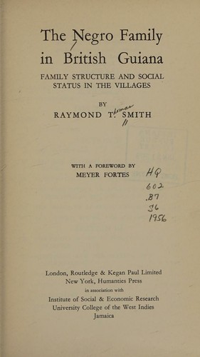 The Negro family in British Guiana
