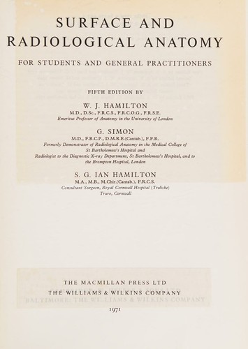 Surface and Radiological Anatomy for Students and General Practitioners