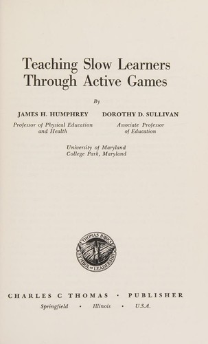 Teaching Slow Learners Through Active Games
