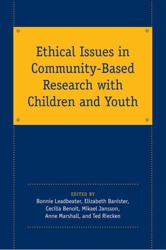 Ethical Issues in Community-Based Research with Children and Youth