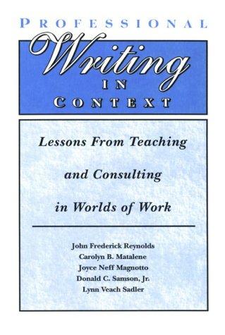 Professional writing in context