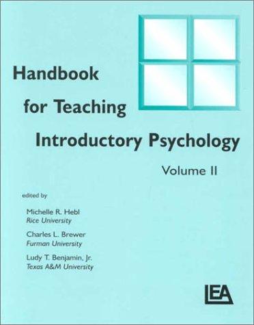 Handbook for teaching introductory psychology
