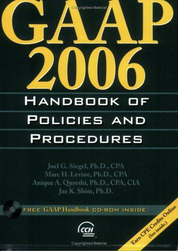 GAAP 2006 Handbook of Policies and Procedures (Gaap Handbook of Policies and Procedures)