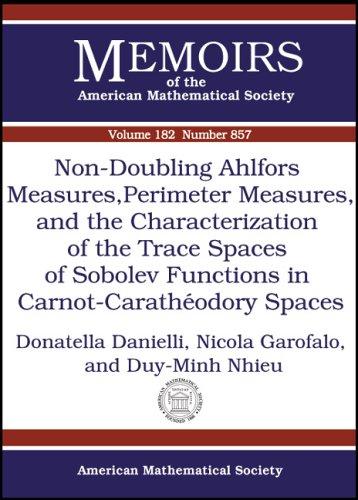 Non-doubling Ahlfors measures, perimeter measures, and the characterization of the trace spaces of Sobolev functions in Carnot-caratheodory spaces