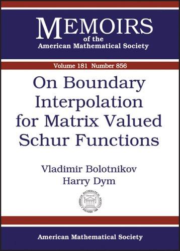 On boundary interpolation for matrix valued Schur functions