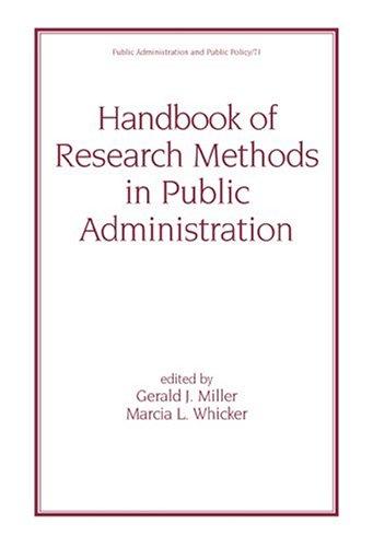 Handbook of Research Methods in Public Administration