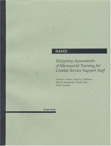 Designing Assessments of Microworld Training for Combat Service Support Staff