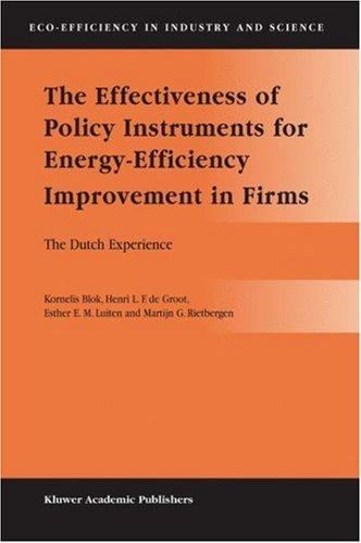 The Effectiveness of Policy Instruments for Energy-Efficiency Improvement in Firms